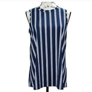 APT.9 Crewneck Sleeveless Striped Top
